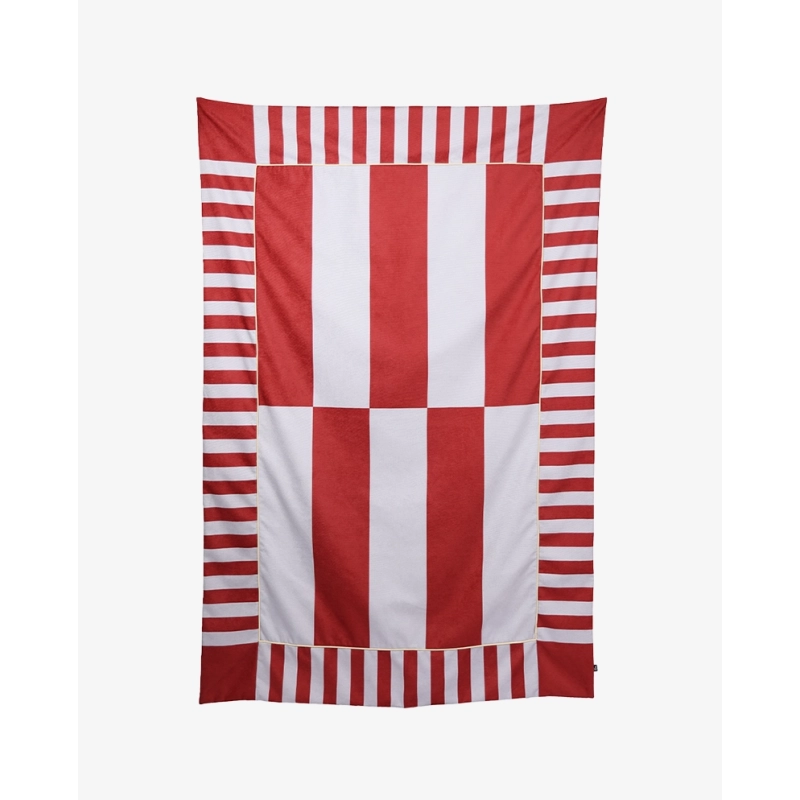 Narzuta czerwono-niebieska ETTORE 140x200 – nowoczesna narzuta na łóżko