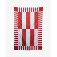 Narzuta czerwono-niebieska ETTORE 140x200 – nowoczesna narzuta na łóżko
