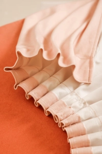 Zasłona mgła 140x300 pomarańczowo-brązowa