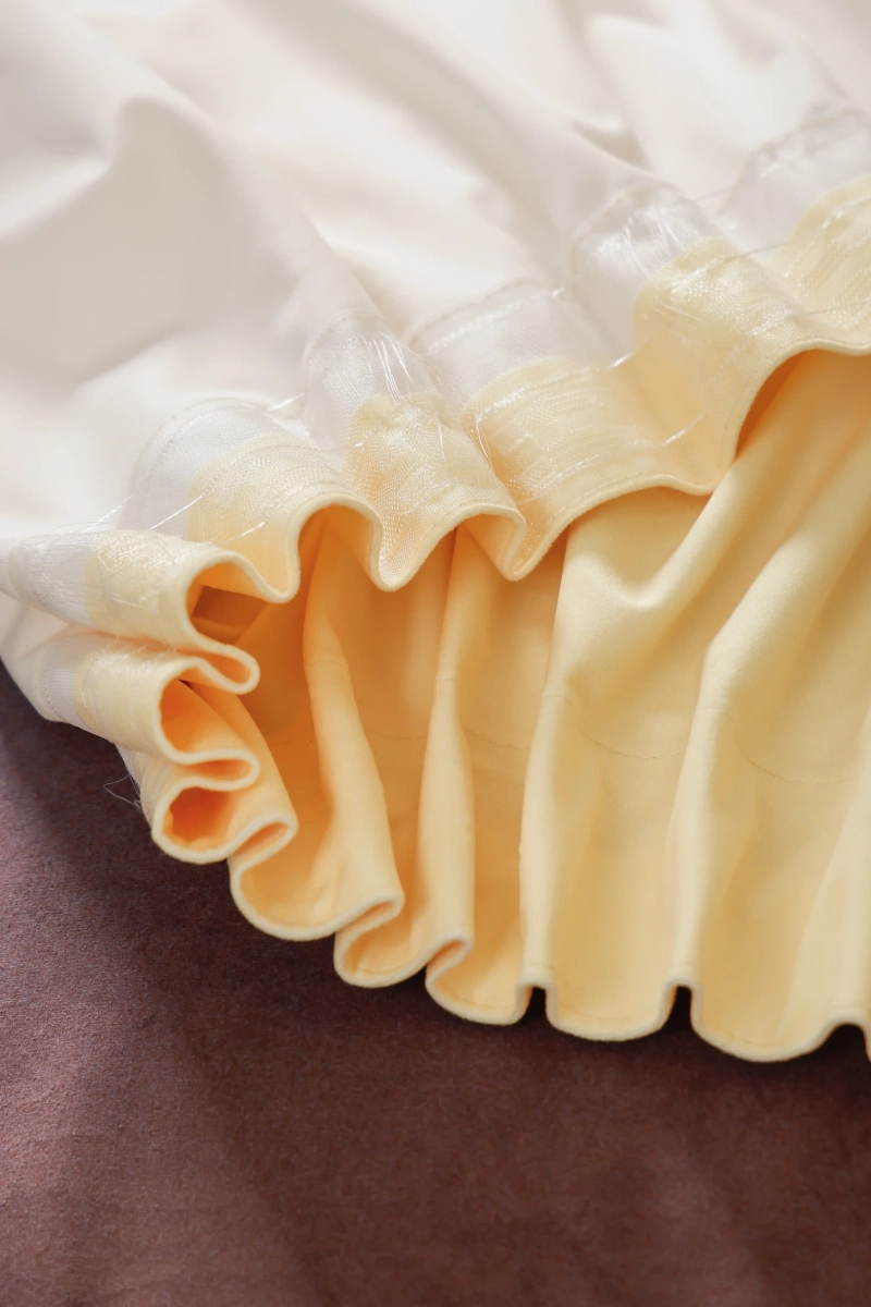 Zasłona mgła 140x250 żółto-niebieska