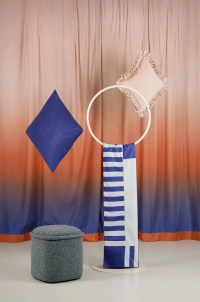 Zasłona mgła 140x250 brązowo-fioletowa