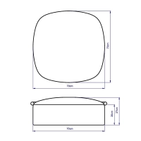 Pufa niebiesko-beżowa HALO – pufa do salonu i sypialni | Davis Home