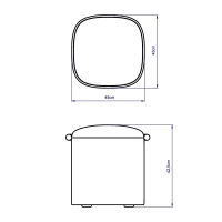Pufa czerwona HALO – pufa do salonu i sypialni | Davis Home