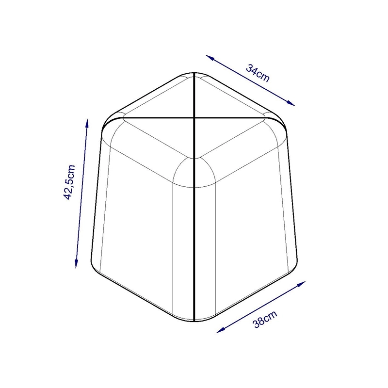 Pufa CALMA niebieska – spokój, harmonia, elegancja