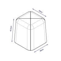 Pufa CALMA żółta – radość, energia, nowoczesny akcent